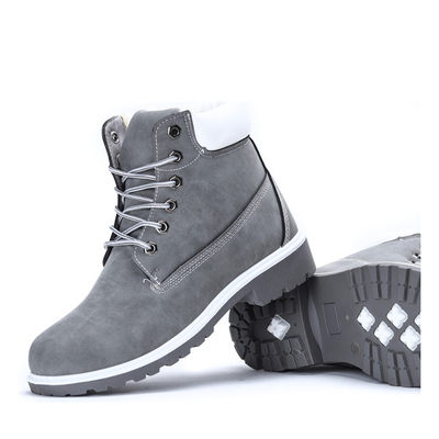 Ocieplane trapery w kolorze szarym Ellea - Obuwie