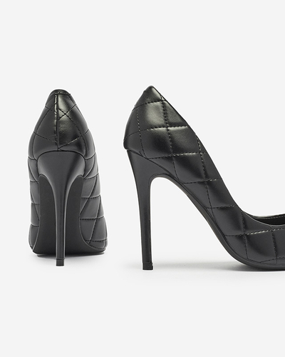 Női steppelt pumpa fekete színben Duclisa- Footwear