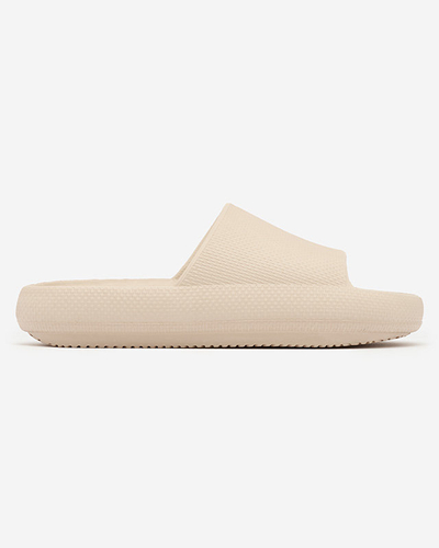 Royalfashion Női gumi flip-flop dombornyomással khaki színben Okeris