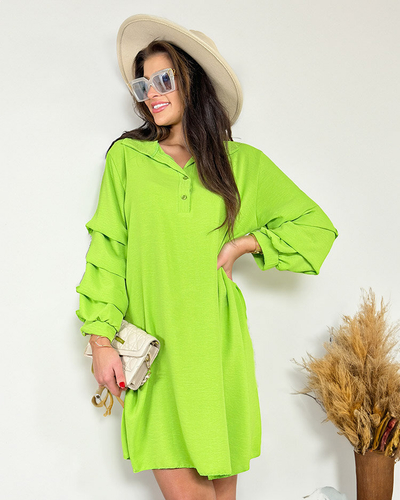 Royalfashion Női oversize ruha fodros ujjakkal