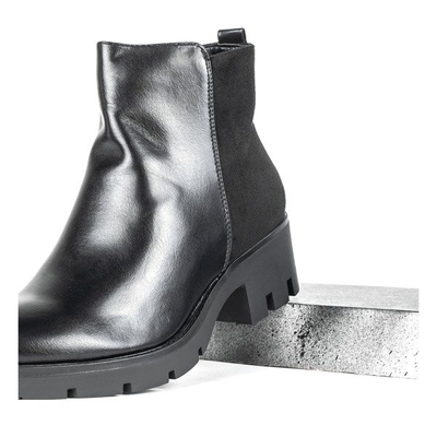 Aprilia fekete lapos bokacsizma - Lábbeli