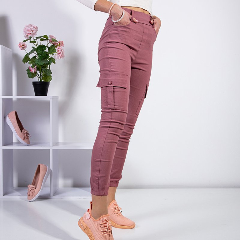 Női rózsaszín rakománynadrág - Ruházat