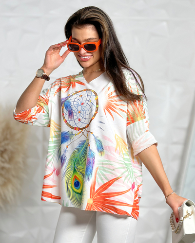 Royalfashion női print blúz