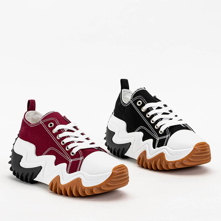 Sport bordó női cipő a'la tornacipő Wenova - Lábbeli