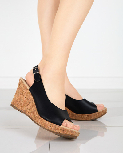 OUTLET Fekete női szandál a éken Erona- Shoes