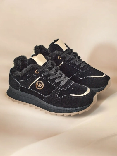 Royalfashion Szigetelt női tornacipő szőrme Boris