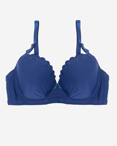 Női sötétkék sima melltartó - Fehérnemű