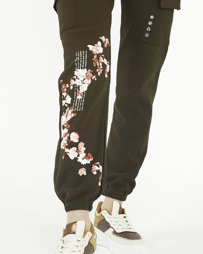 Női cargo nadrág, zöld - Ruházat