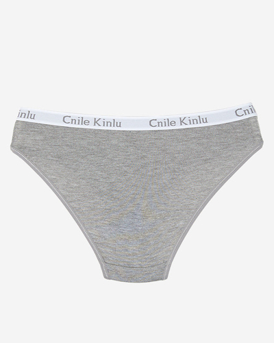 Szürke női pamut bugyi sportgumival - Fehérnemű