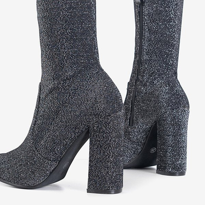 Grafit női fényes csizma a Goslaw-oszlopon - Lábbeli