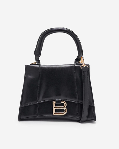 Fekete női mini táska "B" betűvel - Kiegészítők