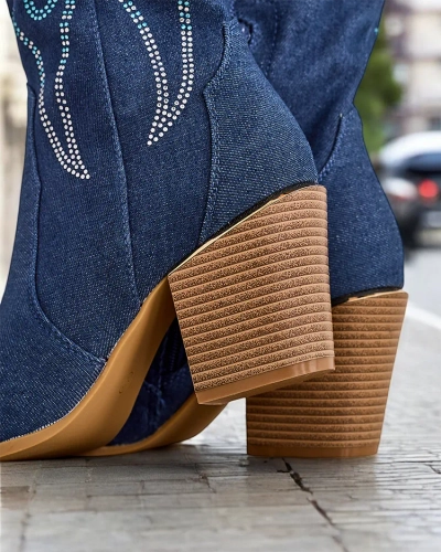 Royalfashion Női Magnum Sarkú Cowboy Csizma Komoti