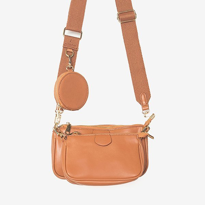 Trzyczęściowa mała torebka damska w kolorze brązowym - Torebki