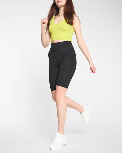 Fekete női kerékpáros leggings - Ruházat