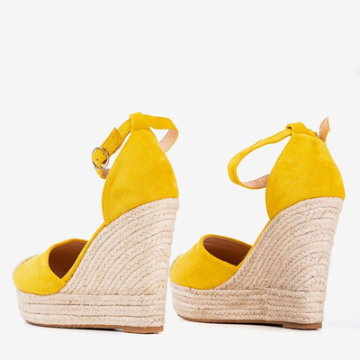 Sárga espadrilles éken Miguelita - Lábbeli