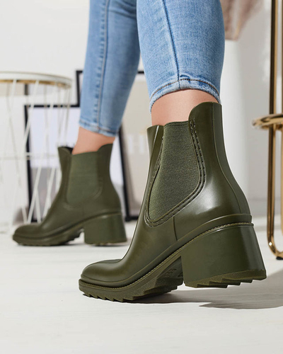 Sötétzöld női csizma Caldala- Footwear