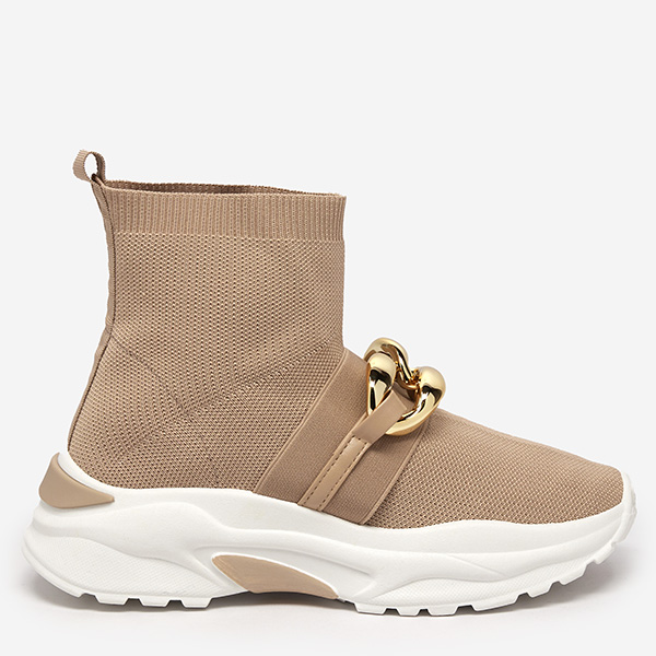 OUTLET High Deveris világosbarna női edzőcipő - lábbeli