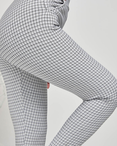 Szürke-fekete női kockás treggings- Ruházat