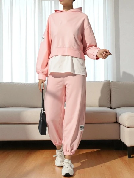 Royalfashion Női pamut szett ing-szerű betéttel