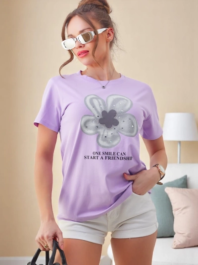 Royalfashion Női Póló Virággal