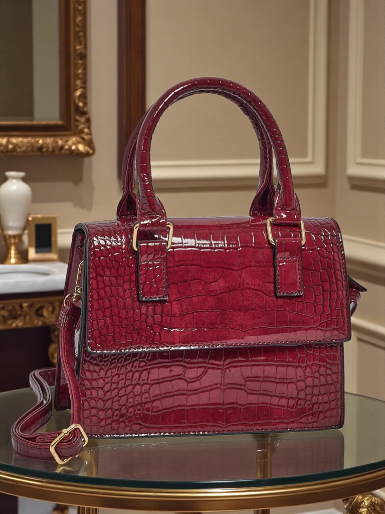 Lakkozott kis női műbőr táska Veluna