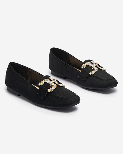 Női fekete mokaszinok Jaorica- Footwear