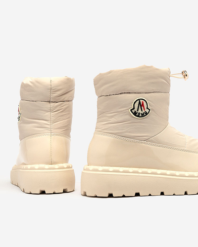 Royalfashion Női csúszós hócsizma krém színben Ireda