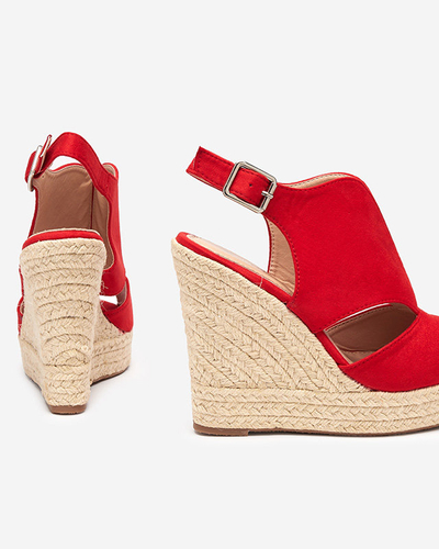 Piros eco velúr női ékszandál Devof - Footwear