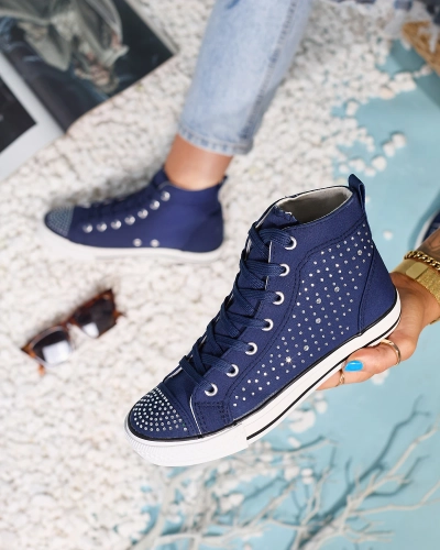 Tengerészkék magas szárú tornacipő cirkókkal Totulu- Footwear
