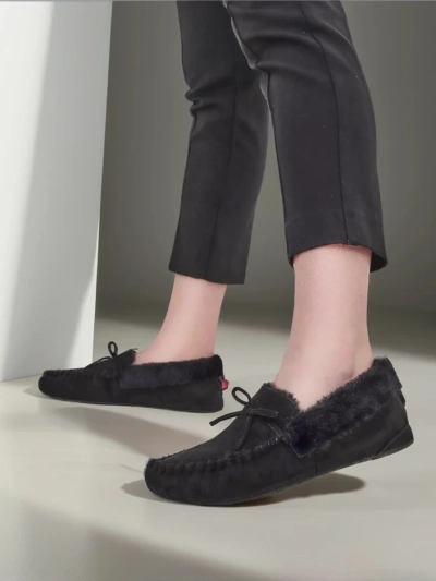 Royalfashion Női mokaszinok bundával Ahtikes