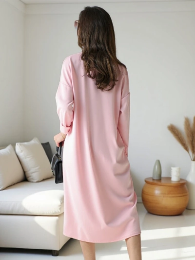 Royalfashion Női midi ruha oversized virággal