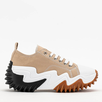 OUTLET Sport bézs női cipő a'la tornacipő Wenova - Lábbeli