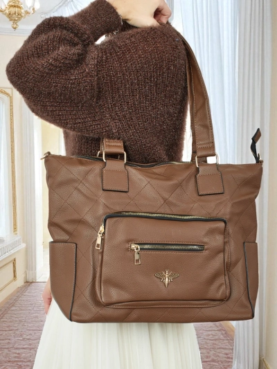Marvaya női shopper táska, öko bőr, steppelt