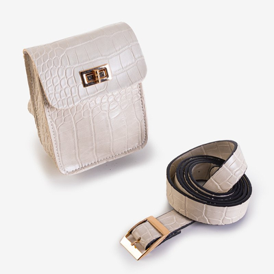 Világosszürke vesetáska dombornyomással - kiegészítők