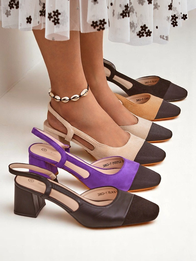 Royalfashion Női alacsony sarkú pumpák díszes orral Eleganzo