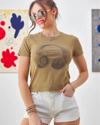 Royalfashion Női pamut póló Zenélő nyomattal