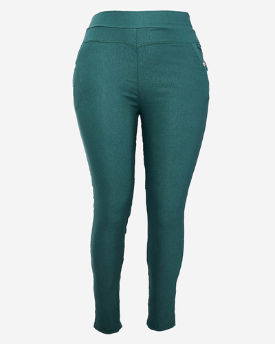 Sötétzöld női teggings nadrág PLUS SIZE- Ruházat