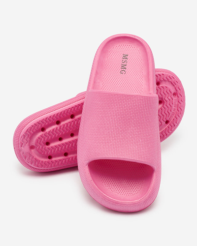 Royalfashion Fukszia női gumitalpú flip-flop dombornyomással Okeris