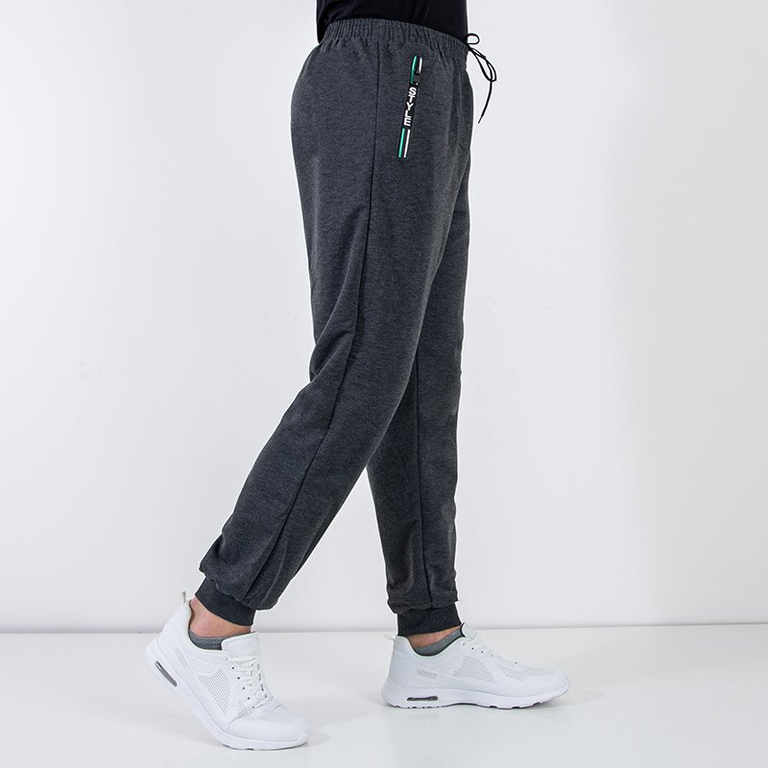 Sötétszürke férfi plus nadrág PLUS SIZE felirattal - Ruházat