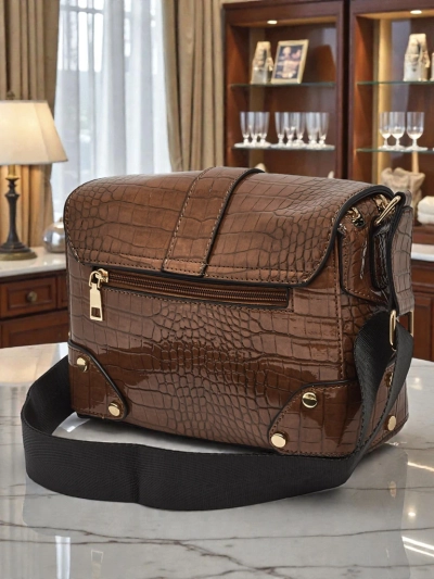 Luna Barna Bőr Elegáns Női Táska Mindennapi Használatra