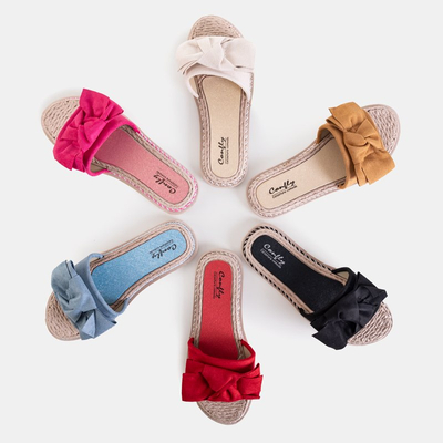 Fukszia női papucs Foas íjjal - Lábbeli