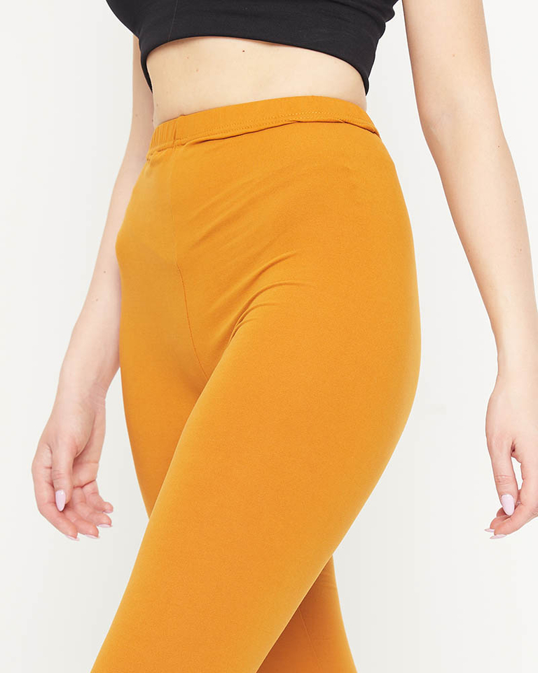 Mustár női 3/4 kerékpáros leggings - Ruházat