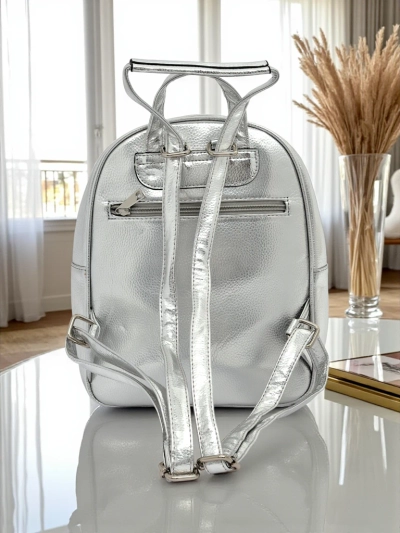 Royalfashion Női ökobőr hátizsák csíkokkal Metallic Stripes