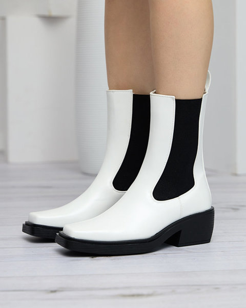 Fehér női magas csúszású csizma Darran - Lábbeli