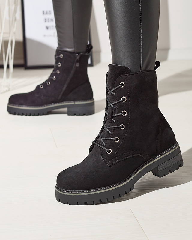 Fekete női trapper csizma Priviea - Lábbeli