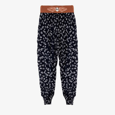 Fekete mintás alladdin nadrág - Ruházat