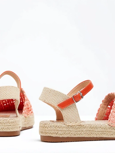 Narancssárga női espadrilles áttört Triumf - Lábbeli