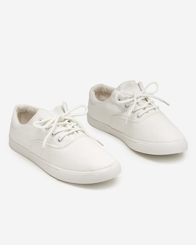 OUTLET Raso női fehér fűzős tornacipő - Lábbeli