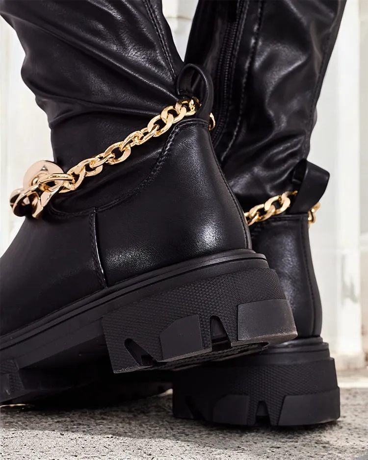 Royalfashion Női térdig érő csizma Essef