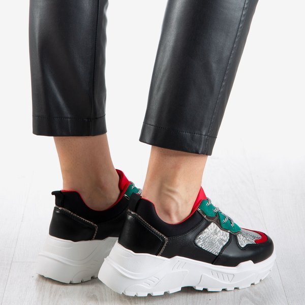 Többszínű kígyóbőr cipők Sella - cipők